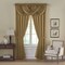 Threadmade Home Versailles Faux Silk Blackout Window Curtain, Gold - 52"W x 84"L